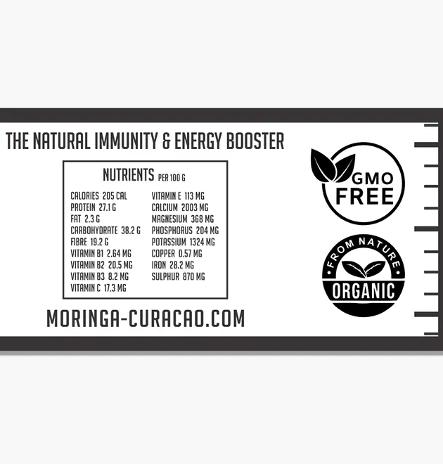 Moringa Powder 125 Grams Nutrition Organic Moringa Powder 125 Grams Curaçao GMO-Free Nutrition
