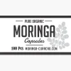 Organic Moringa Capsules 100 Pieces Curaçao Product Label